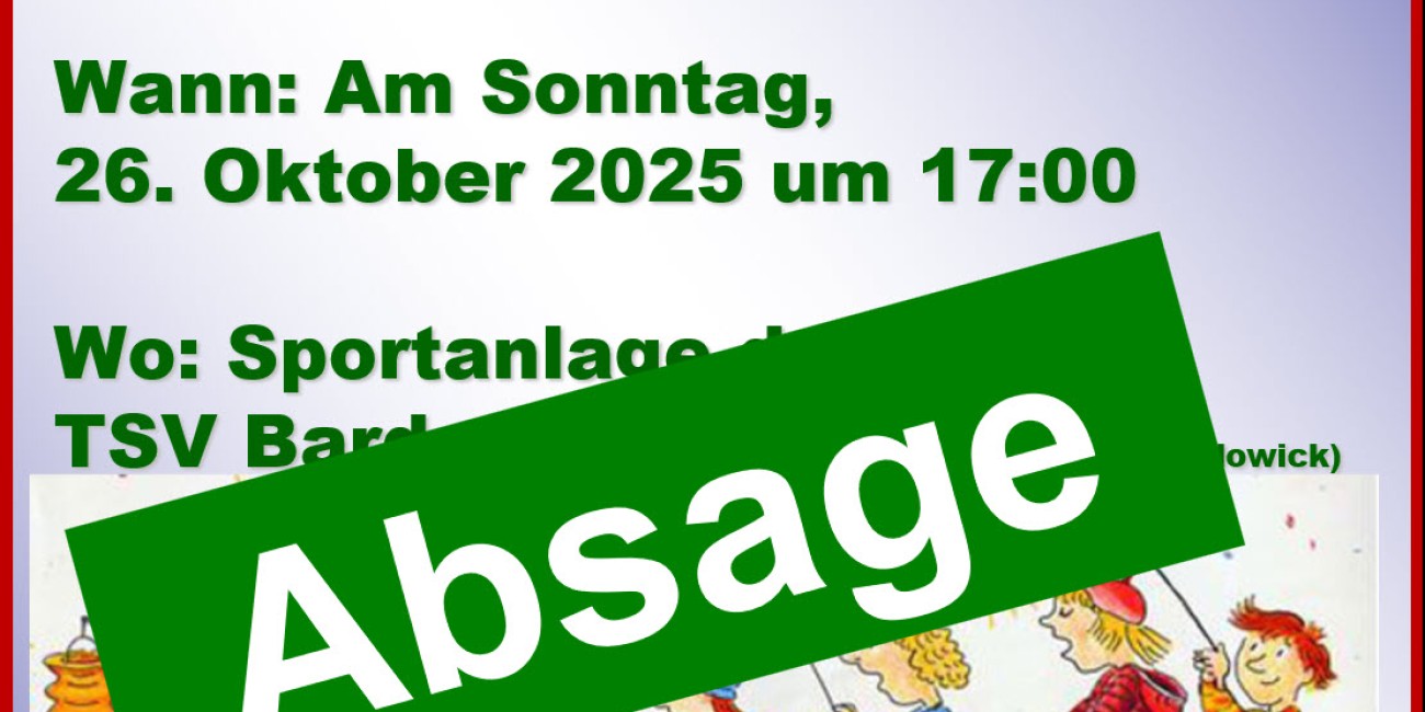 Laternenfest 2025 ist abgesagt