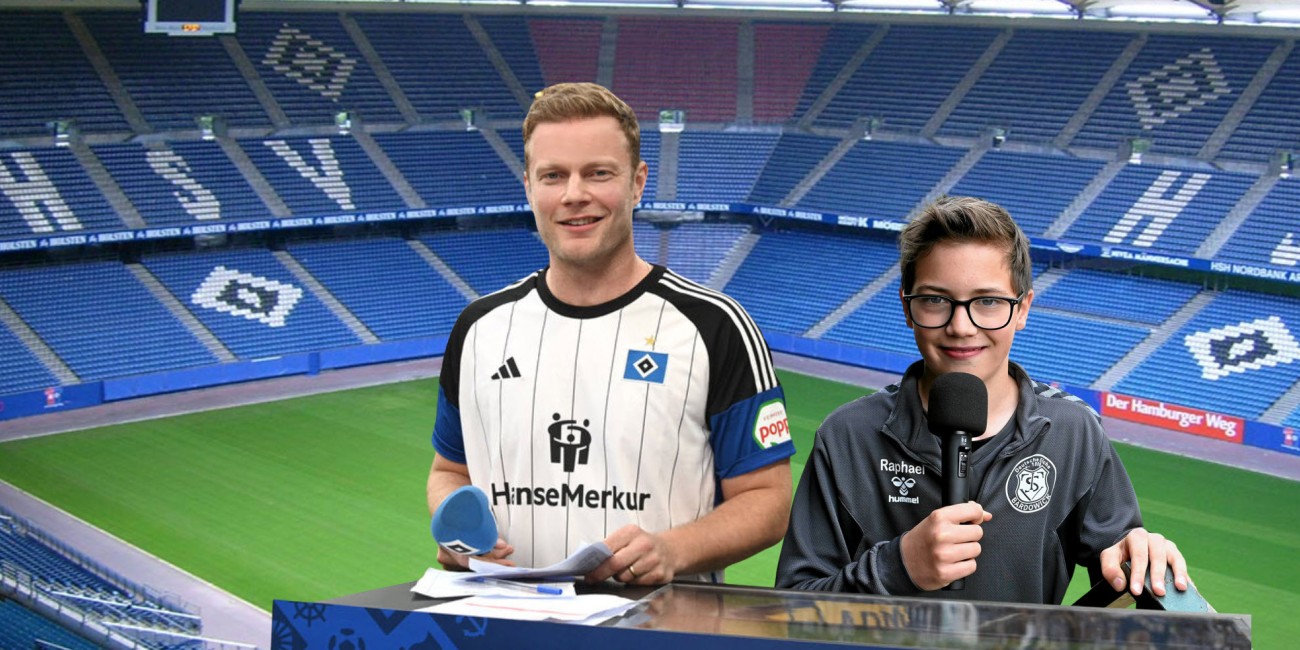Unser Stadionsprecher Raphael Legrand hospitiert bei HSV 