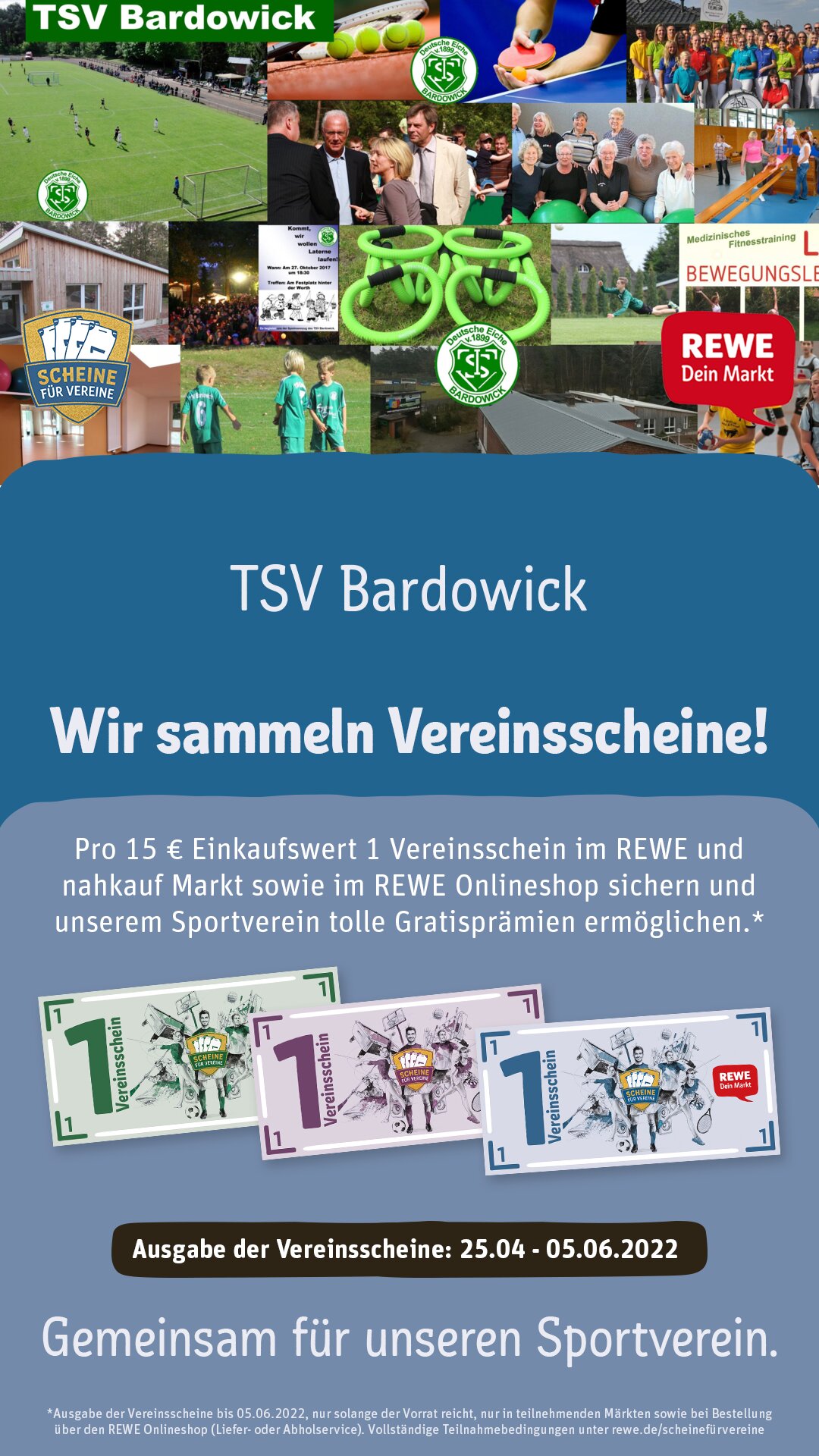 TSVBardowick REWE Scheine fuer Vereine Poster Story