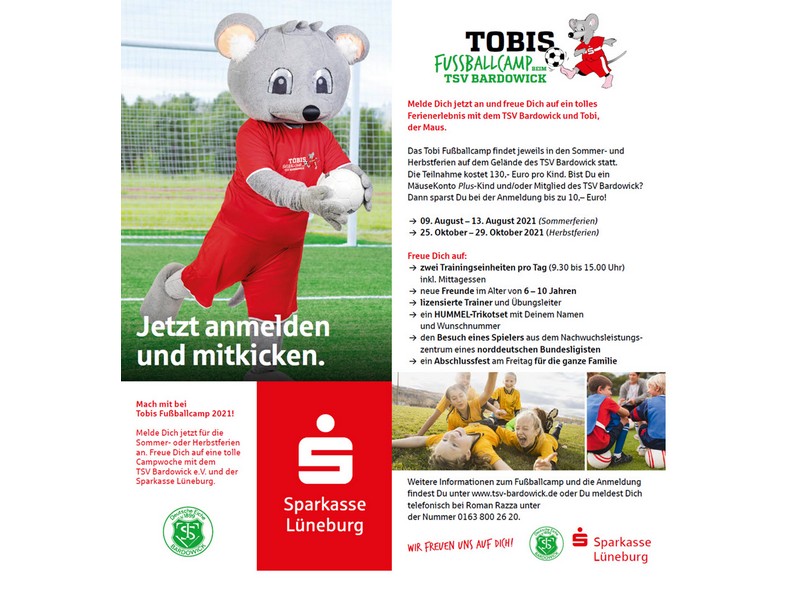 TOBIS Fußballcamp BEIM TSV BARDOWICK